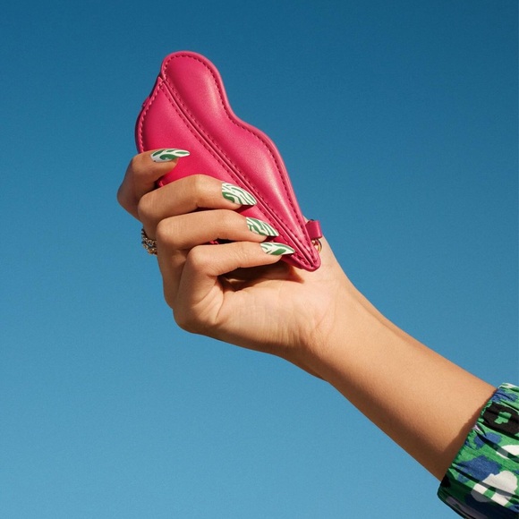 DVF x Target 💋 Pink Lips Coin Purse Bag Charm NWT New - Picture 9 of 11